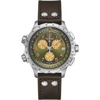 Hamilton Khaki Aviation X-Wind GMT Chrono Quartz H77932560 - Herre - 46 mm - Analog - Quartz - Safirglas