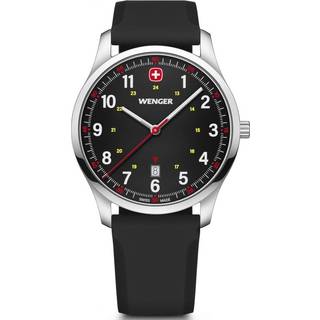 Wenger City Sport Black Dial Black Strap Men's Watch 01.1441.129