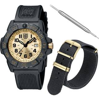 Luminox Navy Seal Gold Dial Limited Edition Rubber Strap Men's Watch XS.3505.GP.SET