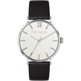 Ted Baker Phylipa Black Leather Strap White Dial Men's Watch BKPPGS2149I