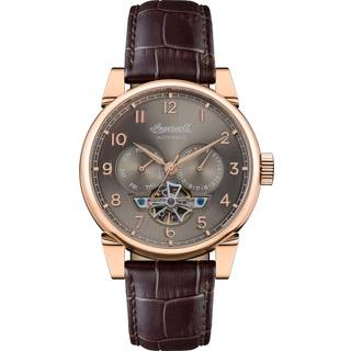 Ingersoll The Swing 1892 Gents Automatic Watch Grey Sunray Dial Brown Leather Strap I12701
