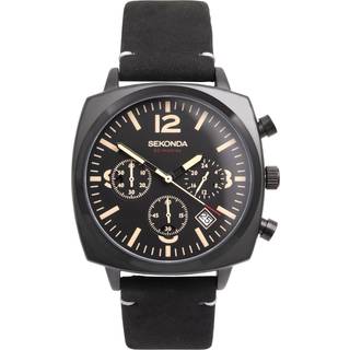 Sekonda Airborne Quartz Black Dial Black Strap Men's Watch 1991
