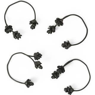 Ferm Living Forest servietringe 4-pak Black brass