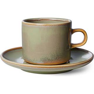 HKliving Home Chef kop med underkop 22 cl Moss green