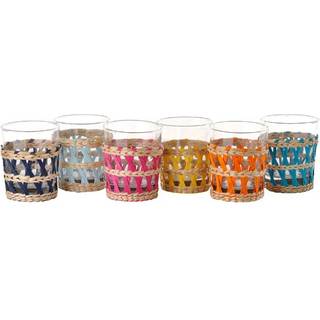 POLSPOTTEN Glassware - 'Reed' tumblers, set of six in multicolor Glass