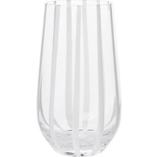 Broste Copenhagen Stripe drikkeglas 55 cl Clear/White stripes