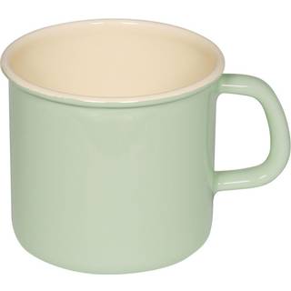 Riess Classic Pastell Becher / Topf mit Bördel 11 cm / 0,375 L nilgrün - Emaille - Grün