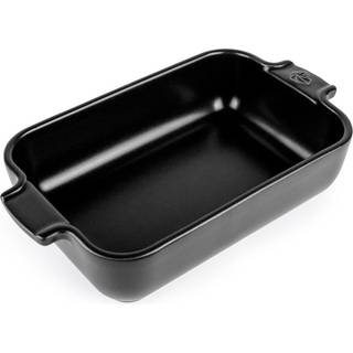 Peugeot Appolia Auflaufform rechteckig 22 cm satinschwarz - Keramik - Schwarz