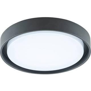 EVN LED udendørs loftlampe Tectum, antracit, Ø 25 cm