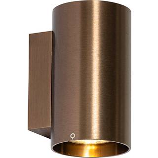Moderne væglampe mørk bronze rund 2-lys - Sandy