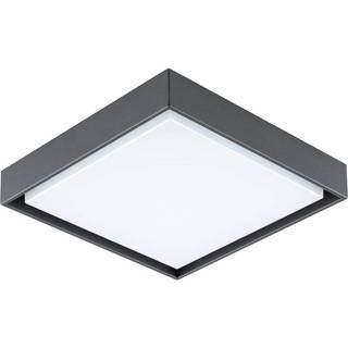 EVN LED udendørs loftlampe Tectum, 24x24 cm, antracit, 110°