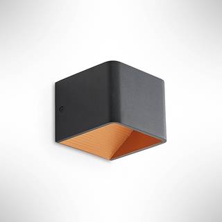 Arcchio LED-væglampe Karam, 10 cm, sort, metal, op/ned