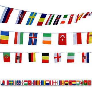 International Flags G2Plus 164 Feet 8,2 '' X 5,5 '' Verden Flag 200 lande Olympiske flag Pennant Banner til barfestdekorationer Sportsklubber Gra