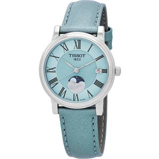 Tissot Carson dameur i lyseblå med månefase Ø32