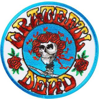Application Skull and Roses Logo Patch Blue