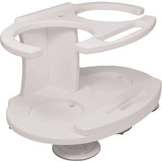 Taco P01-2020W Poly 2- Drink Tumbler Holder White 5-5/8 """" H x
