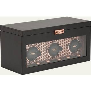WOLF Axis Copper Triple Watch Winder With Storage 469416