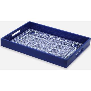 Dolce&Gabbana Casa Serving And Trays - 'Blu Mediterraneo' tray, rectangular in Multicolor 100% Wood
