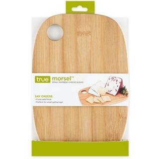True Morsel Small Bamboo Cheese Board Bamboo Wood 8.75 """" av 6 """" Cheese Service Entertay Gift Set