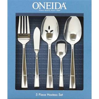 Oneida Nocha 5-delt værtindebestiksæt holdbart 18/0 rustfrit stål elegant spisning