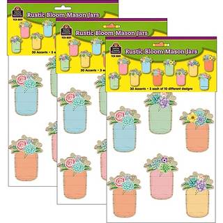Rustik Bloom Mason Jars Accents 30 pr. Pakke 3 pakker