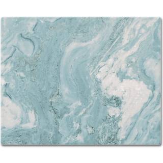 CounterArt Teal Quartz Design 3mm varmetolerant tempereret glassk?ringsplade 15 x 12 Fremstillet i USA Opvaskemaskine Safe