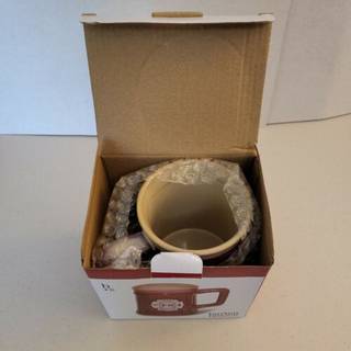 Brandmand 15 oz porcel?n kaffekrus/kop bordeaux stein form med brandv?senet crest