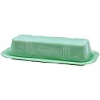 Tablecraft HJ124 Jadeite Glass Collection Butter Dish 6,75 x 3,25 x 2,25 Grøn