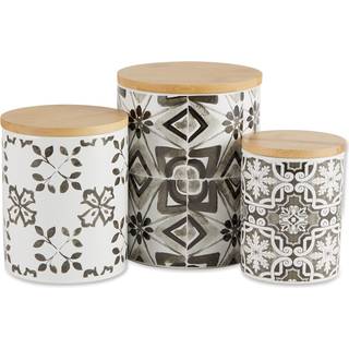 Black Tile Ceramic Canister Set/3