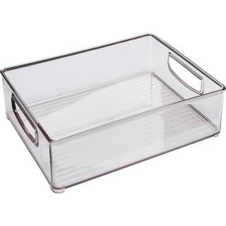 Stabelbare opbevaringskasser (dybde: 25,5 cm) - Transparent - 20,3cm x 25,5cm x 7,7cm - Alberte