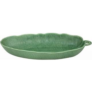 Bordallo Pinheiro Tableware - 'Folhas' salad bowl in green earthenware