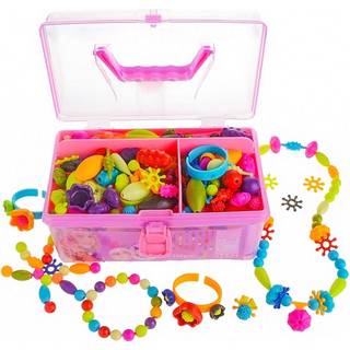 Gili Pop Beads - Smykker Making Kit til 3 4 5 6 7 8 år gamle Little Girls - Arts and Crafts Toys For Kids 4YR -8YR - Halskæde armbånd Kreativitet