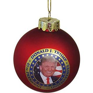 Kurt S. Adler præsident Donald Trump Glass Ball Ornamenter (præsident Donald Trump (80 mm))