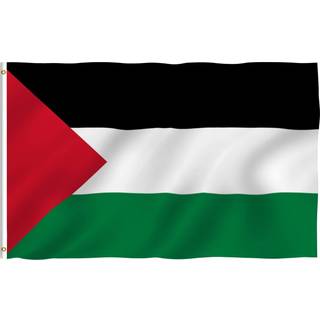 ANLEY Fly Breeze 3x5 Palæstinensisk flag - Levende farver, Farvebestandig, Kanvas-top, Dobbeltsyet, Messingøjer, 100% polyester