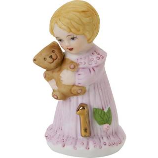 Enesco vokser op piger blond alder 1 porcel?nsfigur 1,75 gylden pink