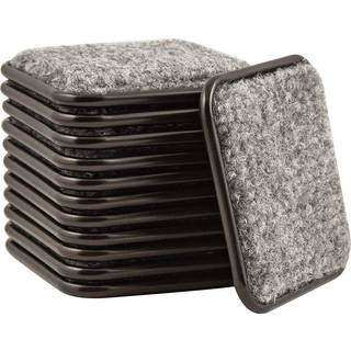 SoftTouch 2 1/2 """" Firkantet genanvendelig tæppebundmøbler Caster Cups For at beskytte hårdttræfliser eller laminatgulve Brun/grå (12 pakke)