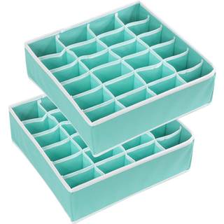 Simple Houseware 2 Pack Closet Socks Arrang?r 24 Cell Druff Divider Turquoise