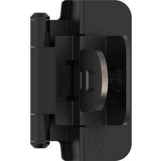Amerock BPR8700FB | Kabinet hængsel | 3/8 in (10 mm) indsat dobbelt demonterbar | Matte sort | Køkkenkabinet dør hængsel | 1 par/2 pakke | Funkti