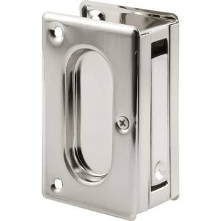 Prime-line N 7363 3-3/4 in. Satin Nickel Pocket Door Passage Pull Single Pack