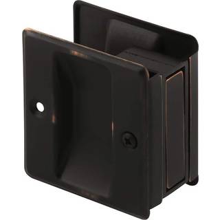 Prime-line N 7318 Pocket Door Handle og tr?k 2-1/2 in. L x 1-3/8 in. W x 2-3/4 in. D Solid klassisk bronzebelagt (enkelt pakke)