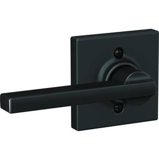 Schlage F170 Lat 622 Col Latitude Lever med Collins trim ikke-drejende dummy dørhåndtag Matte sort