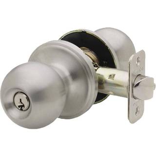 Copper Creek BK2040SS Ball Door Knob Keyed Entry Function 1 Pack in Satin rustfrit