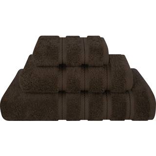 Amerikansk bl?dt linned 3 stykker h?ndkl?de s?t 1 badeh?ndkl?de 1 h?ndkl?de 1 vaskeklud 100% tyrkiske bomuldsh?ndkl?der til badev?relse brunt h?n