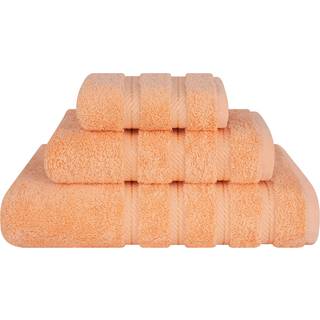 Amerikansk bl?dt linned 3 stykker h?ndkl?de s?t 1 badeh?ndkl?de 1 h?ndkl?de 1 vaskeklud 100% tyrkiske bomuldsh?ndkl?der til badev?relset Peach H?