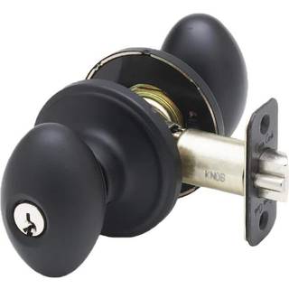 Copper Creek EK2040BC Egg Door Knob Keyed Entry Funktion 1 Pakke i sort