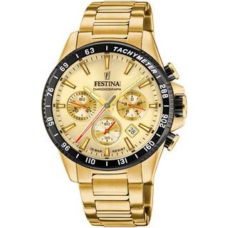 Festina Chrono herreur double, guld urskive