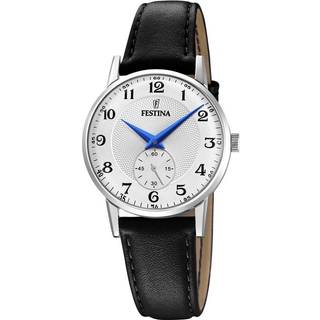 Festina F20570-1 Retro Sølvfarvet/Læder Ø29 mm