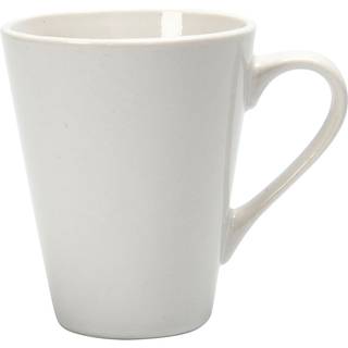 Elegant hvidt porcelænskrus - 12 stk. sæt