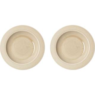 Potteryjo Daga Suppetallerken 2-pak 23,5 Cm - Dybe tallerkner Stentøj Oat - 043303-AC108-68