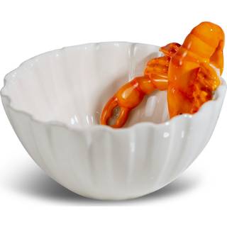 Byon Lobsti skål Ø14 cm Hvid/Orange